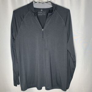 Free Fly Men's Bamboo Flex Quarter Zip Pullover XXL Gray